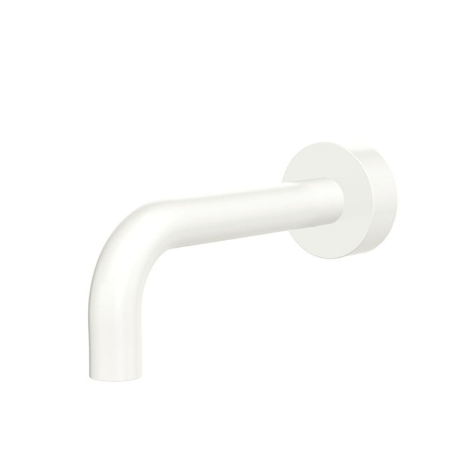 Fienza Kaya Wall Basin/Bath 130mm Outlet Round Plate Matte White 228121MW-LF - The Blue Space