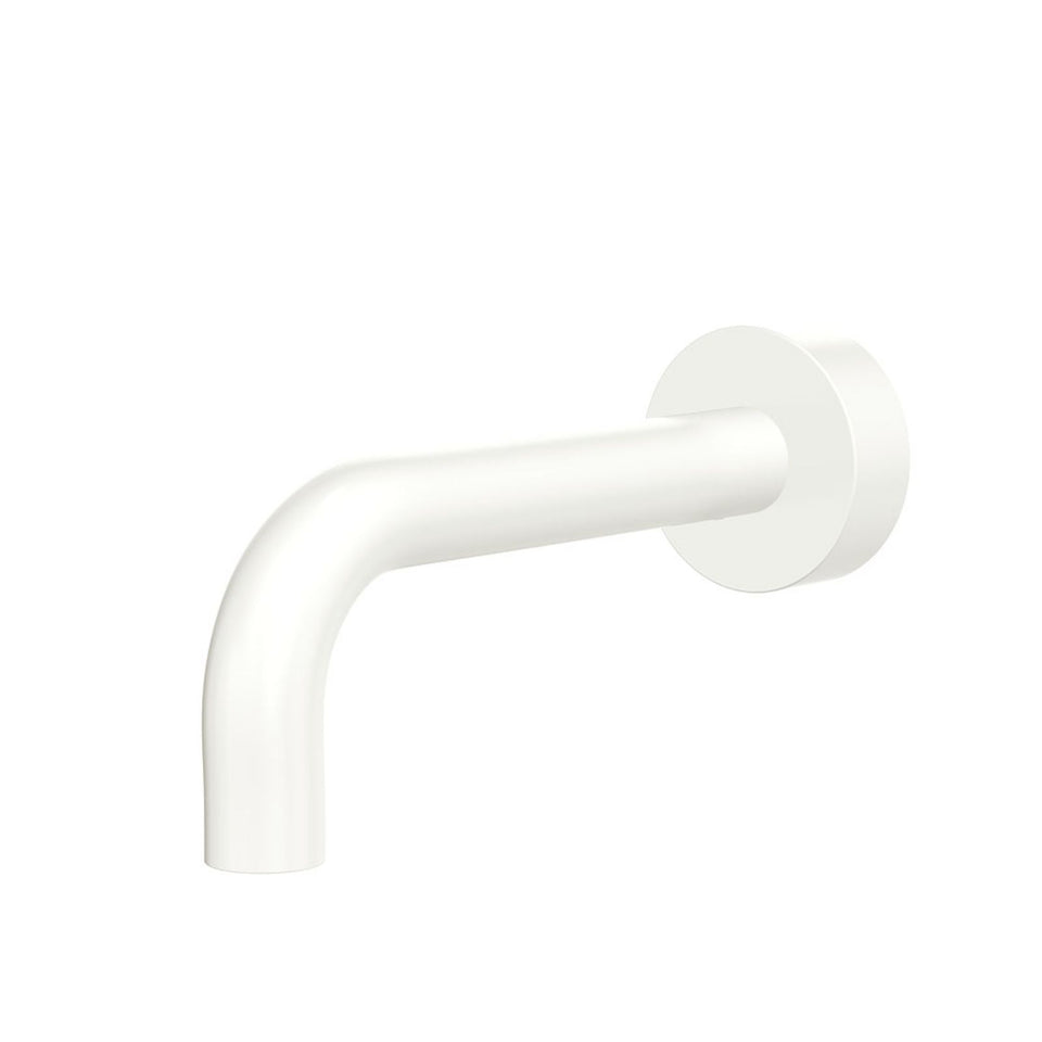 Fienza Kaya Wall Basin/Bath 130mm Outlet Round Plate Matte White