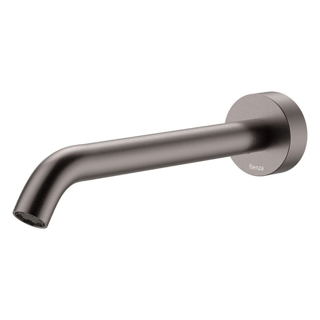 Fienza Kaya Wall Basin/Bath 220mm Outlet Round Plate Gun Metal 228116GM-LF - The Blue Space