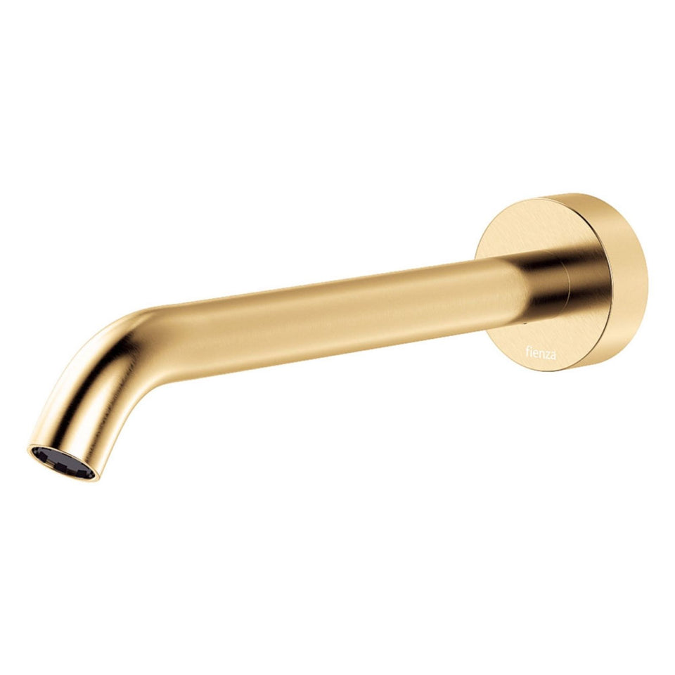Fienza Kaya Wall Basin/Bath 220mm Outlet With Plate Urban Brass