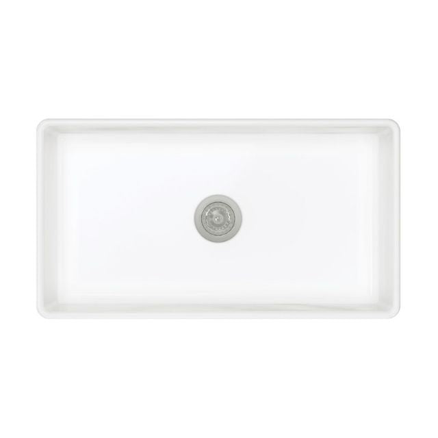Fienza Olivia Butler Sink Large 835 Reversible Fluted & Flat Fire Clay Gloss White