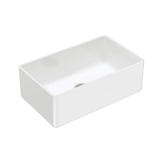 Fienza Olivia Butler Sink Medium 760 Reversible Fluted & Flat Fire Clay Gloss White