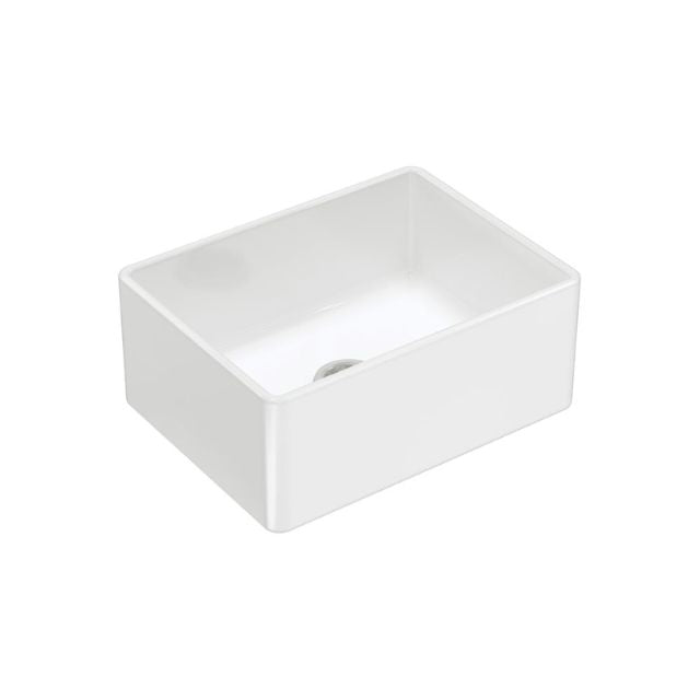 Fienza Olivia Butler Sink Small 610 Reversible Fluted & Flat Fire Clay Gloss White