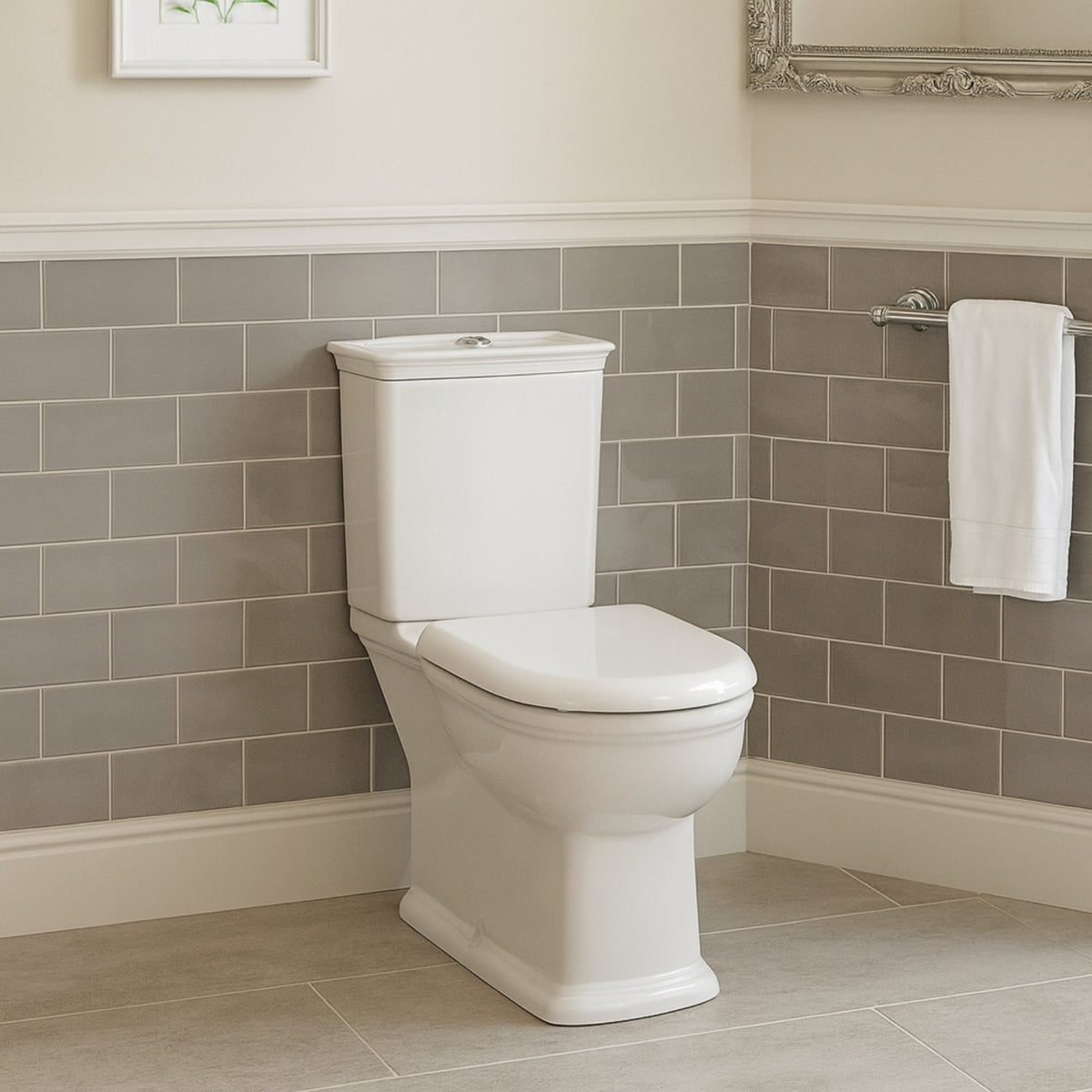 Fienza RAK Washington Close-Coupled Toilet Suite TBS_070130W - The Blue Space