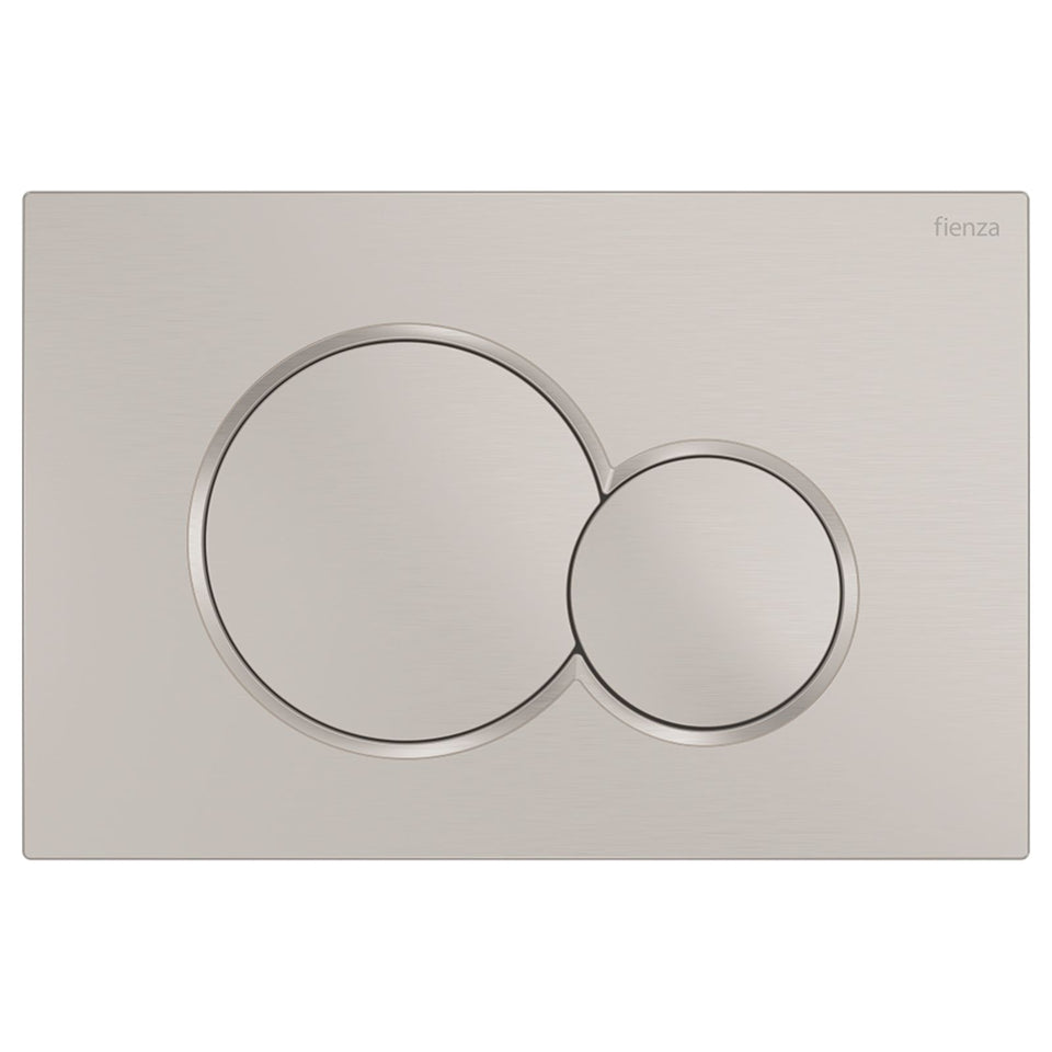 Fienza Sigma Round Button Flush Plate - Brushed Nickel