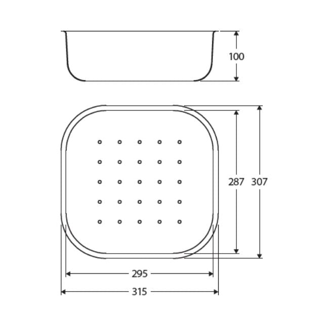 Fienza Tiva 1080 Sink Colander 315X307X100mm