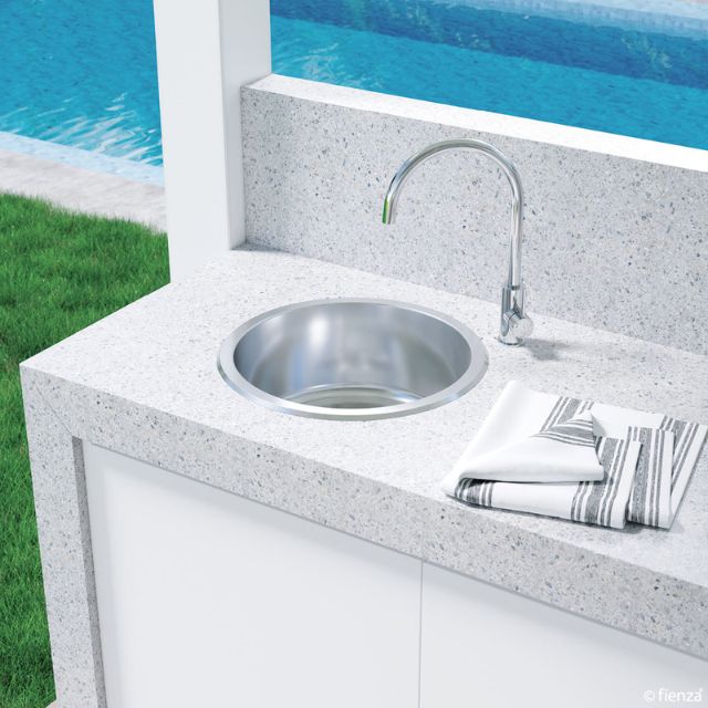 Fienza Tiva Kitchen Sink Round Bowl 19L NTH 430X80mm