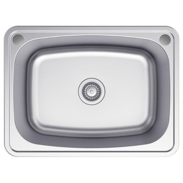 Fienza Tiva Laundry Sink Topmount 70L 2TH Includes Waste Bypass Kit & TH Cover 675X505X310mm 68204 - The Blue Space