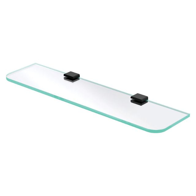 Fienza Tono Glass Shelf 500mm Matte Black
