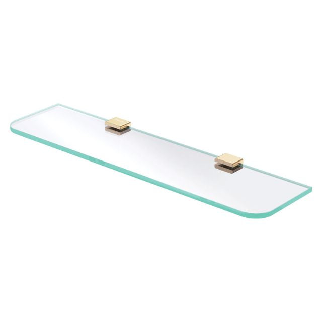 Fienza Tono Glass Shelf 500mm Urban Brass