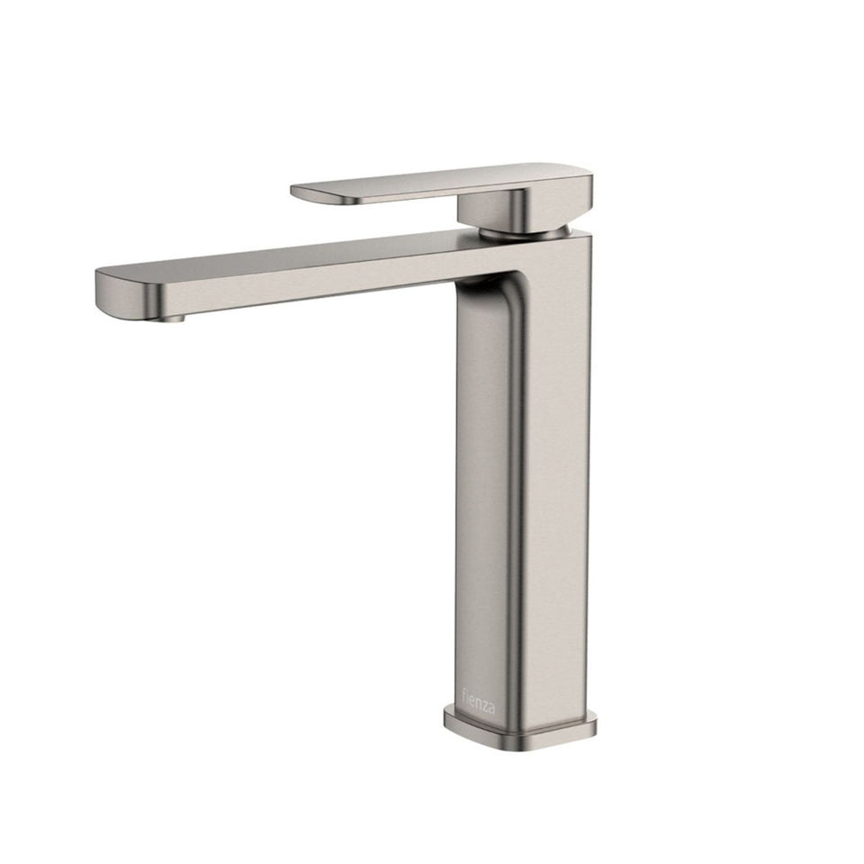 Fienza Tono Medium Basin Mixer Brushed Nickel