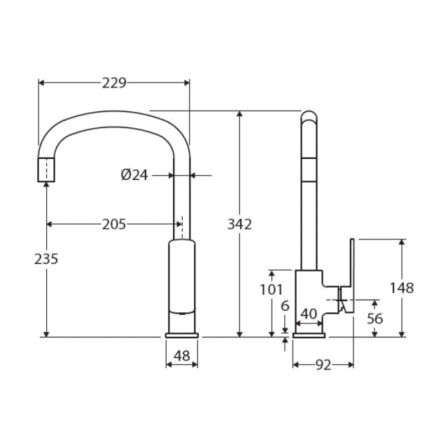 Fienza Tono Sink Mixer Chrome