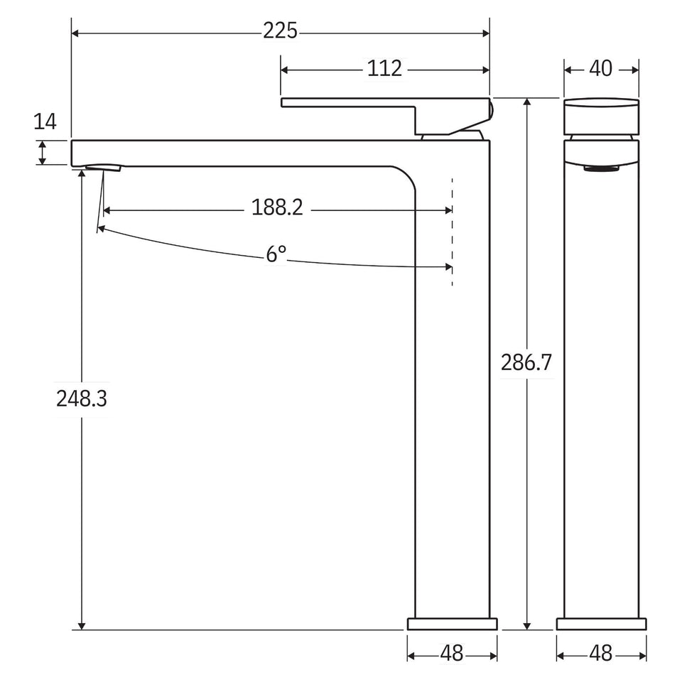 Fienza Tono Tall Basin Mixer Brushed Nickel