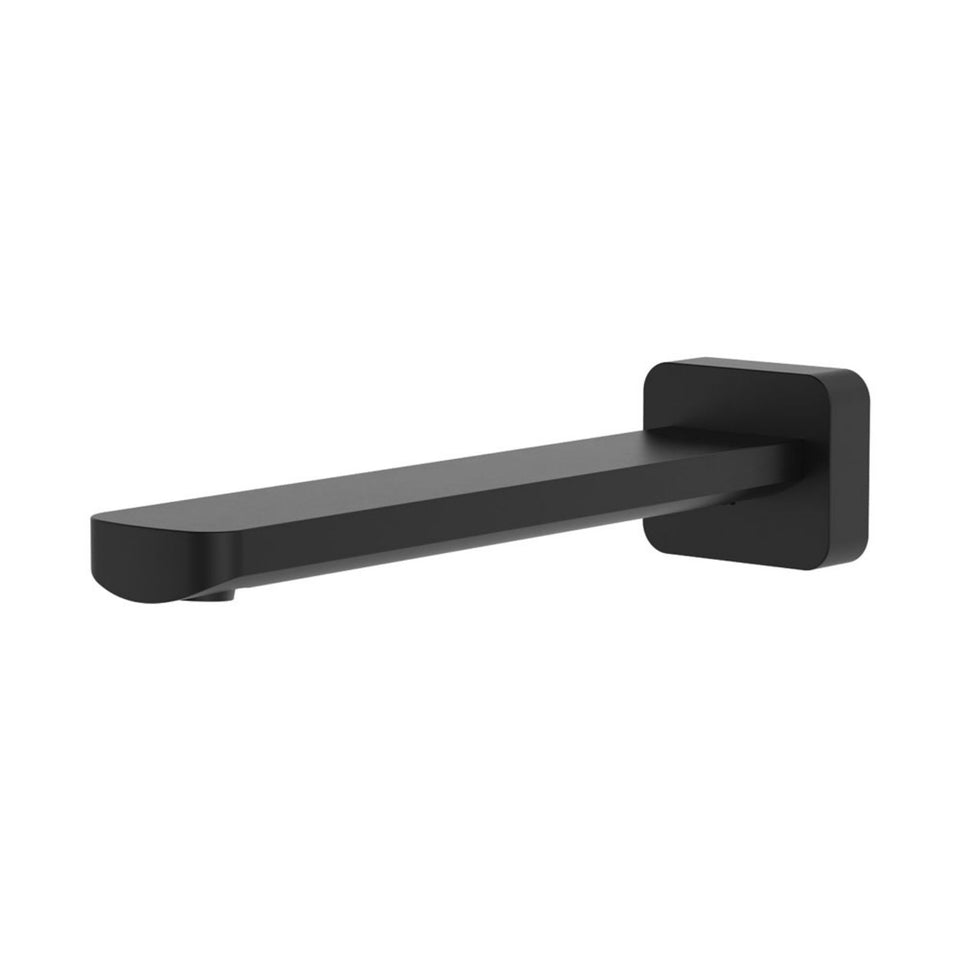 Fienza Tono Wall Basin/Bath Outlet 220mm Matte Black