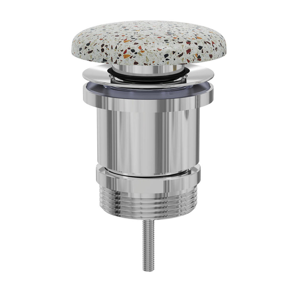 Fienza Universal Pop-Up / Pull-Out Basin Waste, Terrazzo Concrete