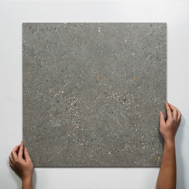 Single with Hand Frankie Light Grey Lappato Porcelain Tile 600 x 600mm FRAPEL4 - The Blue Space