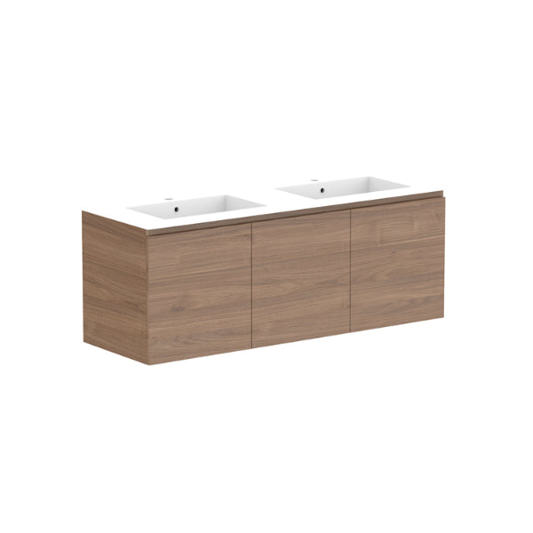 ADP Glacier Lite All Door Twin Vanity with Cast Marble Top