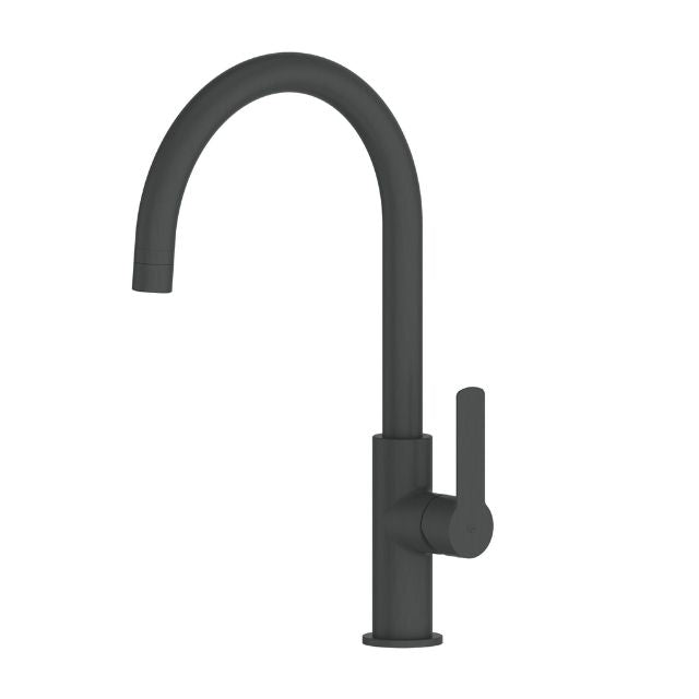 Greens Astro II Gooseneck Sink Mixer Gun Metal
