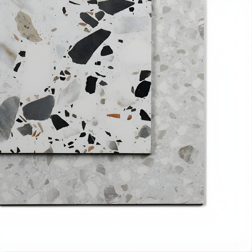 Grey Clio Terrazzo Tile Tech Grip 600 x 600mm Porcelain