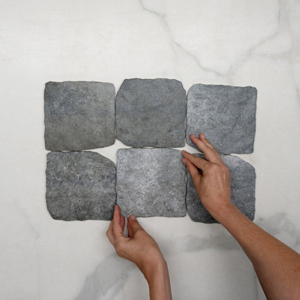 Grey Settlers Cobble Stone 150 x 150mm Porcelain