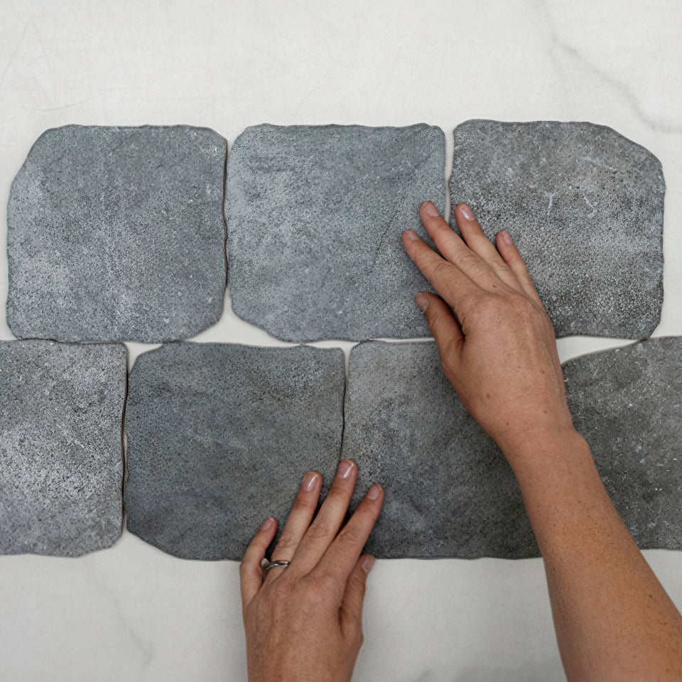Grey Settlers Cobble Stone 150 x 150mm Porcelain