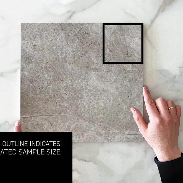 Grey Tilly Tundra Stone Tile Matte Tech Grip 300 x 300 x 10mm Porcelain