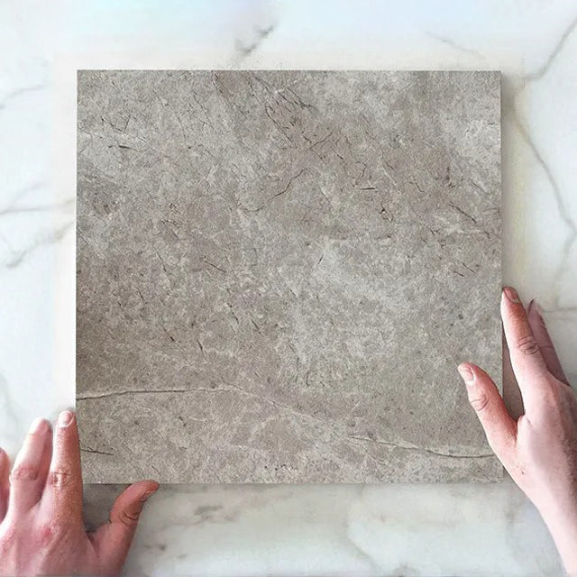 Grey Tilly Tundra Stone Tile Matte Tech Grip 300 x 300 x 10mm Porcelain
