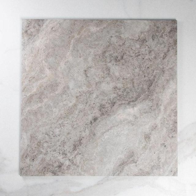 Grey Valerie Travertine Tile P4 Tech Grip Porcelain 300 x 600