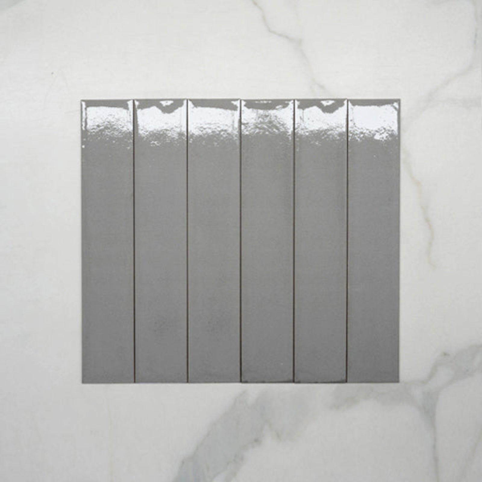 Faces No Hand Grigio Theo Subway Tile 75 x 400mm Italian Porcelain  - The Blue Space