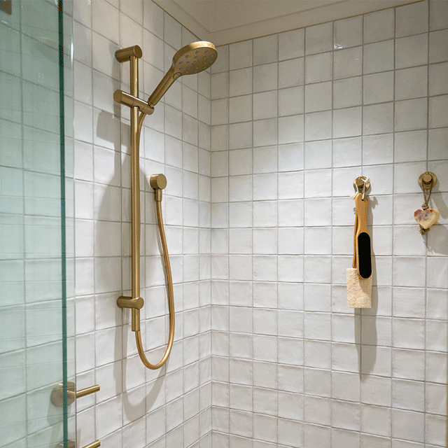 An inviting shower space