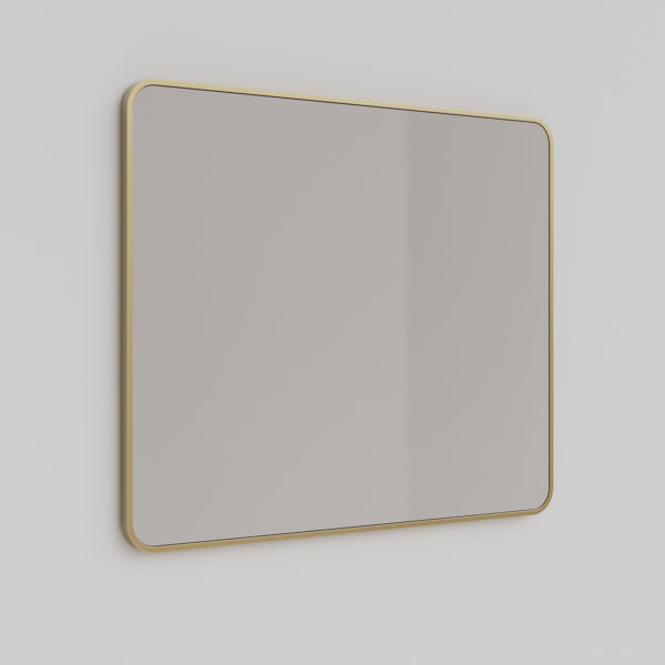 Ingrain Rectangle Brushed Gold Framed Mirror 750mm by 900mm