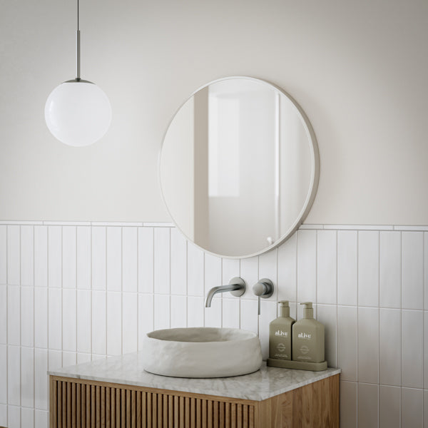 INGRM60-BN | Ingrain Round Brushed Nickel Framed Mirror 600mm