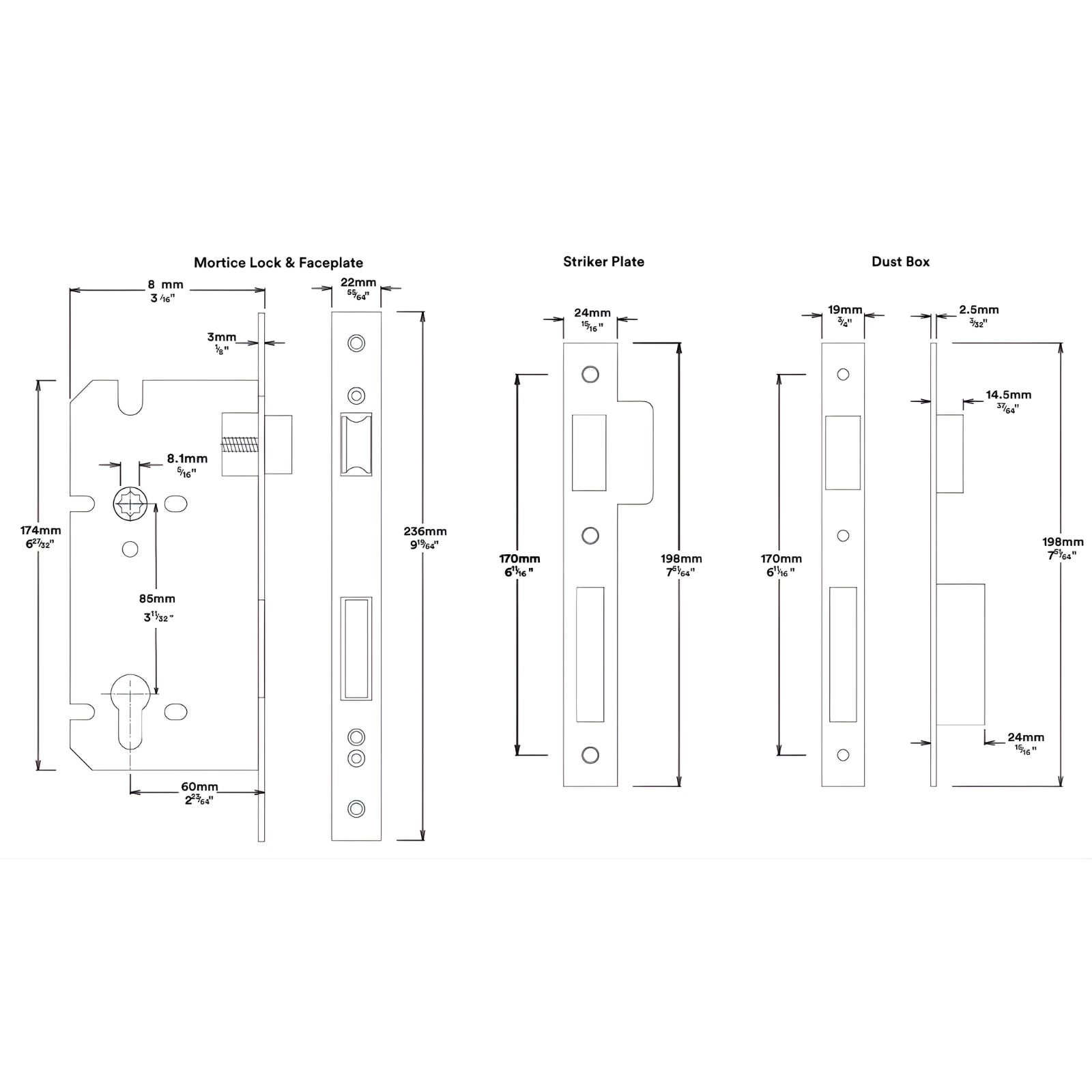 Mortice Lock Iver Baltimore Lever Rectangular Backplate Entrance Kit with High Security Lock Brushed Brass 15702KENTR60KT - The Blue Space