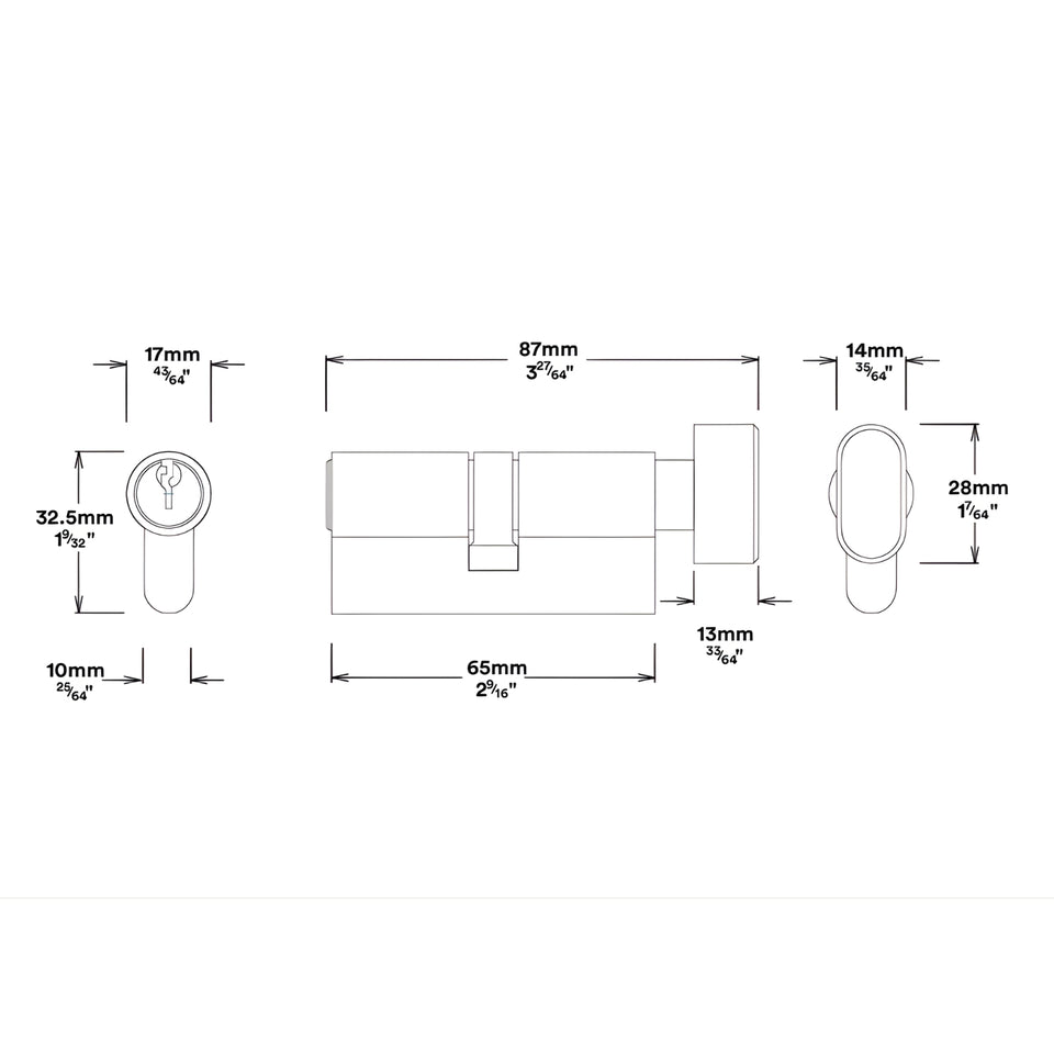 Iver Baltimore Lever Round Rose Entrance Kit with Separate High Security Lock Satin Nickel
