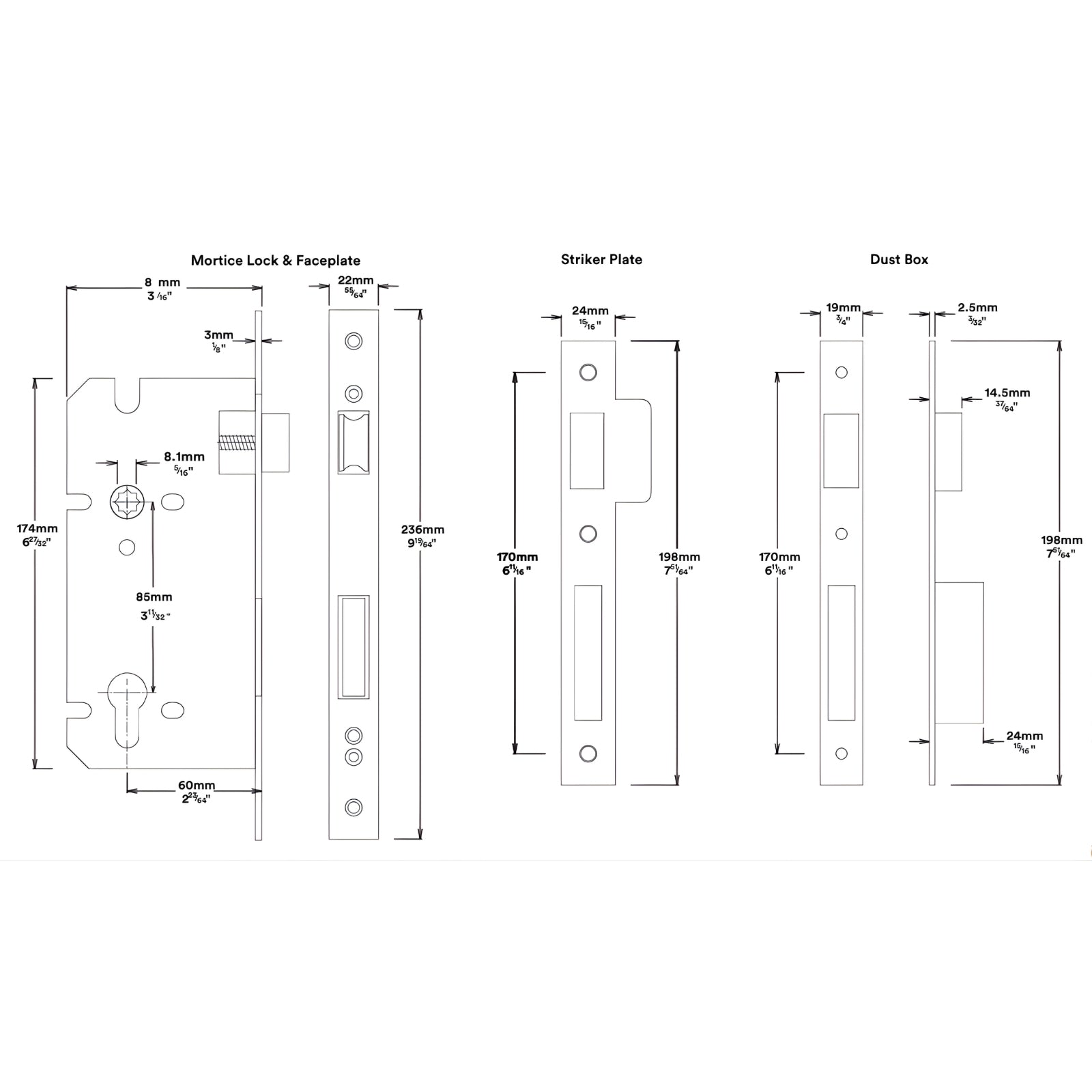 Mortice Lock Iver Baltimore Lever Round Rose Entrance Kit with Separate High Security Lock Signature Brass 9211KENTR60KT - The Blue Space