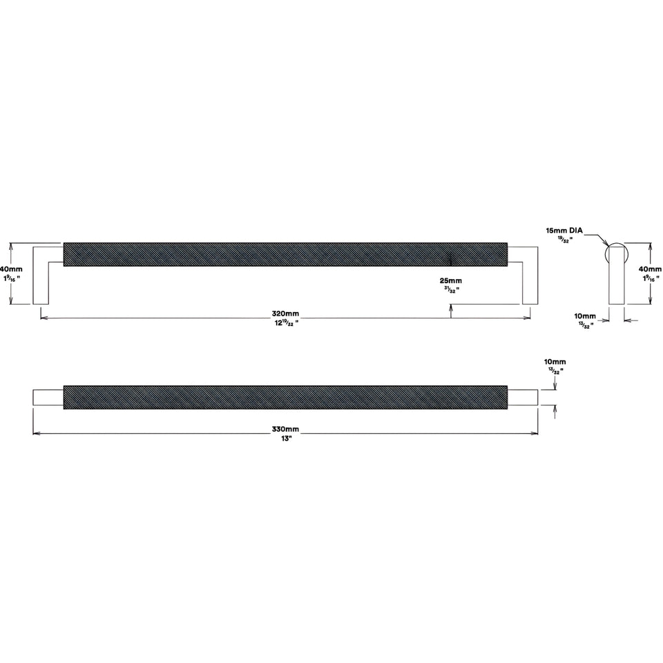 Iver Brunswick 320mm Cabinet Pull Handle Polished Chrome