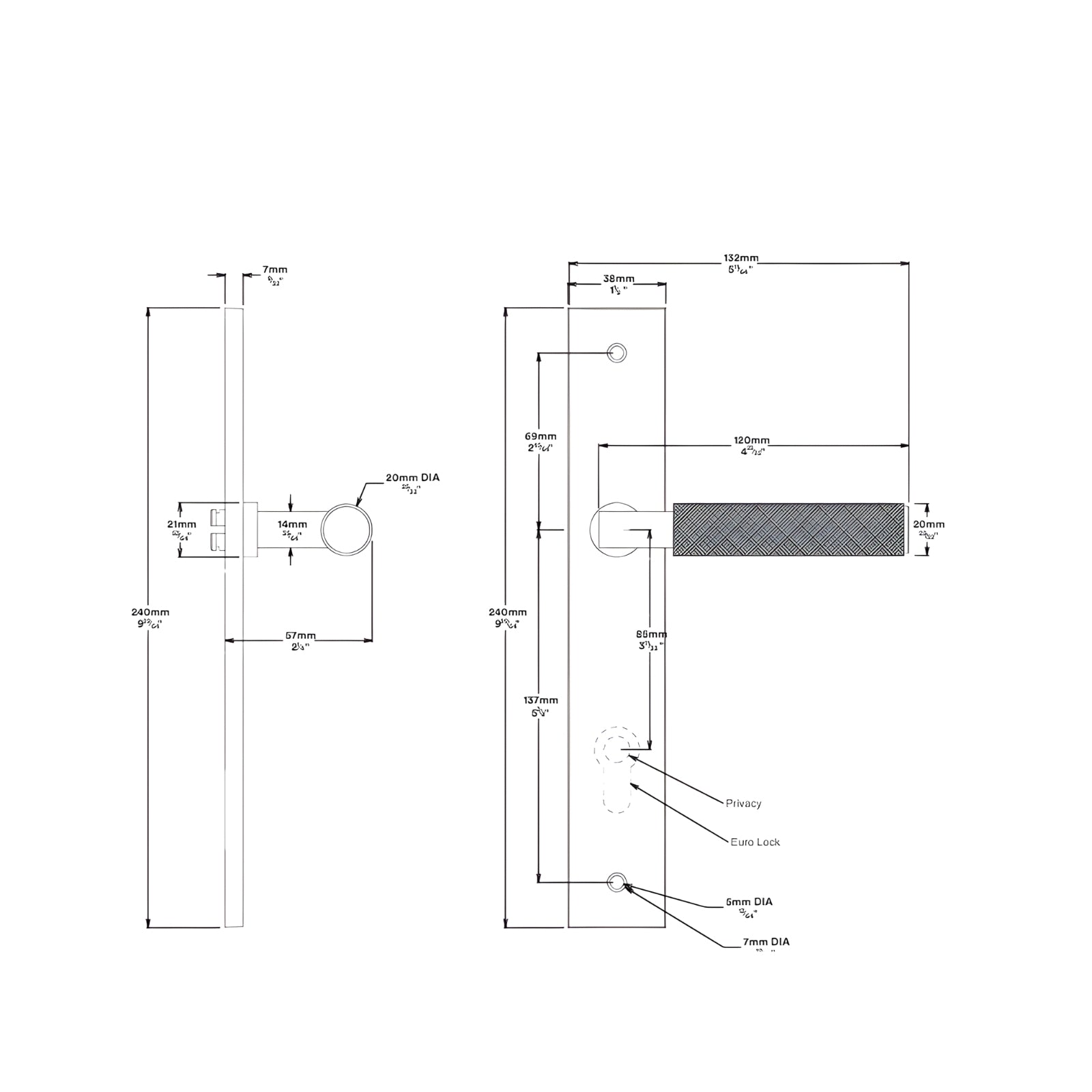 Line Darwing Lever Iver Brunswick Lever Rectangular Backplate Entrance Kit with High Security Lock Matte Black  12752KENTR60KT - The Blue Space