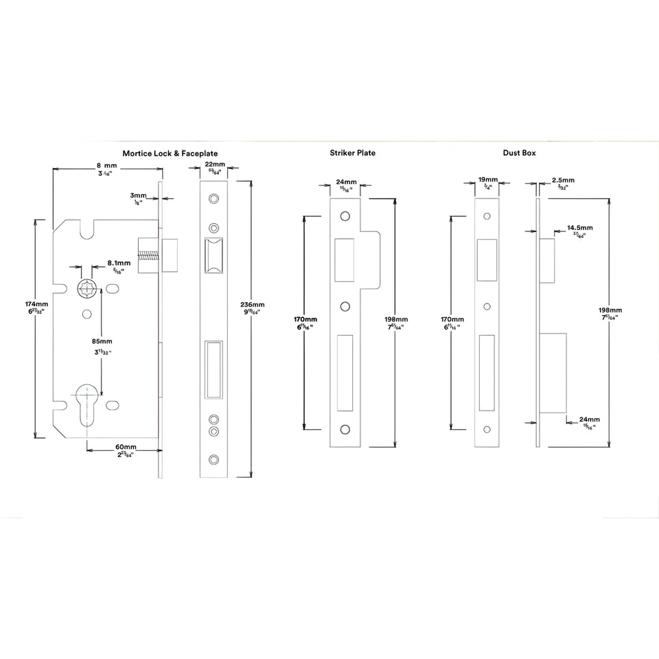 Iver Brunswick Lever Round Rose Entrance Kit with High Security Lock Signature Brass