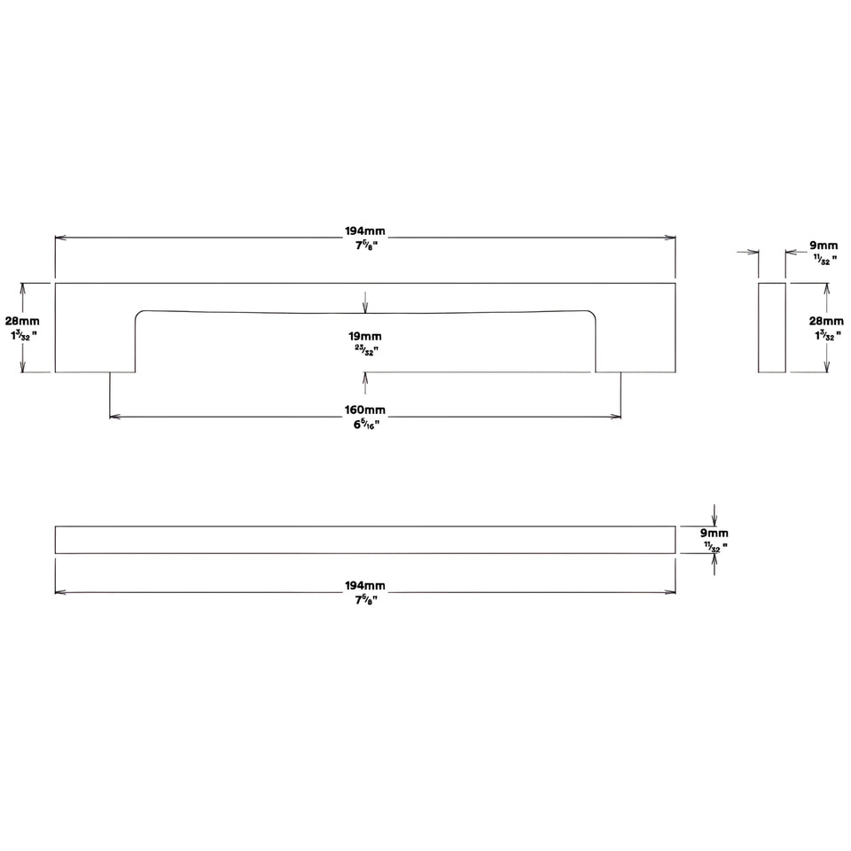 Iver Cali 160mm Cabinet Pull Handle Signature Brass