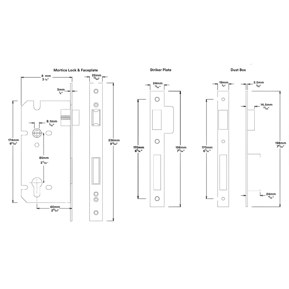 Iver Cambridge Knob Oval Backplate Entrance Kit with High Security Lock Satin Nickel