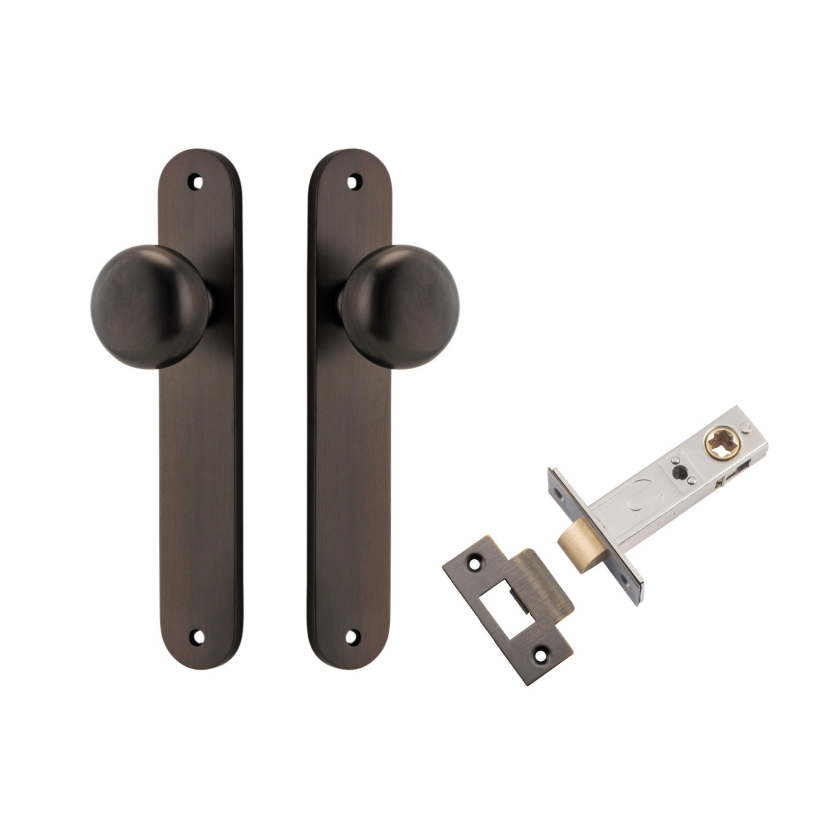 Iver Cambridge Knob Oval Backplate Passage Kit  Signature Brass 10834KPASS60 - The Blue Space