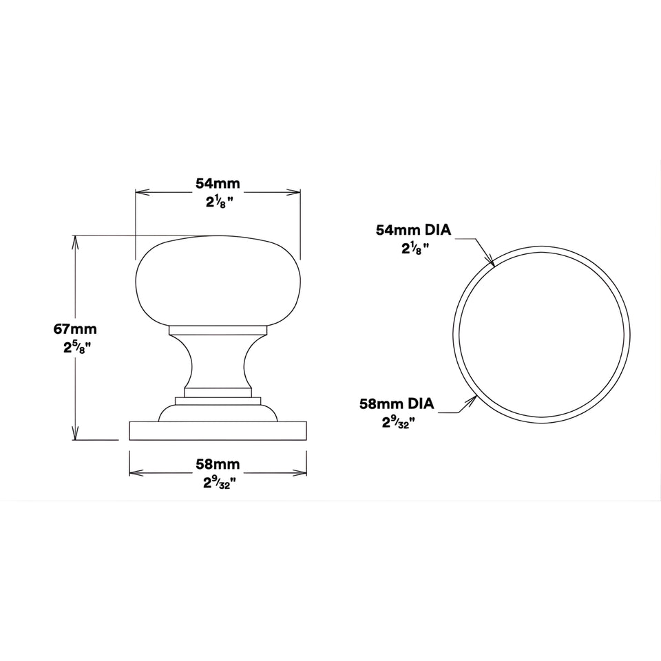 Iver Cambridge Knob Round Rose Privacy Kit with Separate Privacy Turn Signature Brass