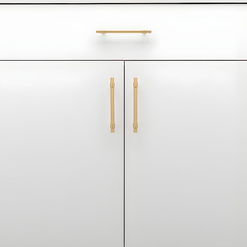 Iver Helsinki 128mm Cabinet Pull Handle Brushed Brass