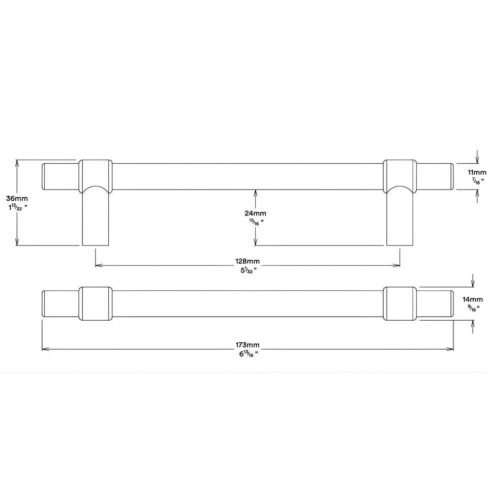 Iver Helsinki 128mm Cabinet Pull Handle Signature Brass