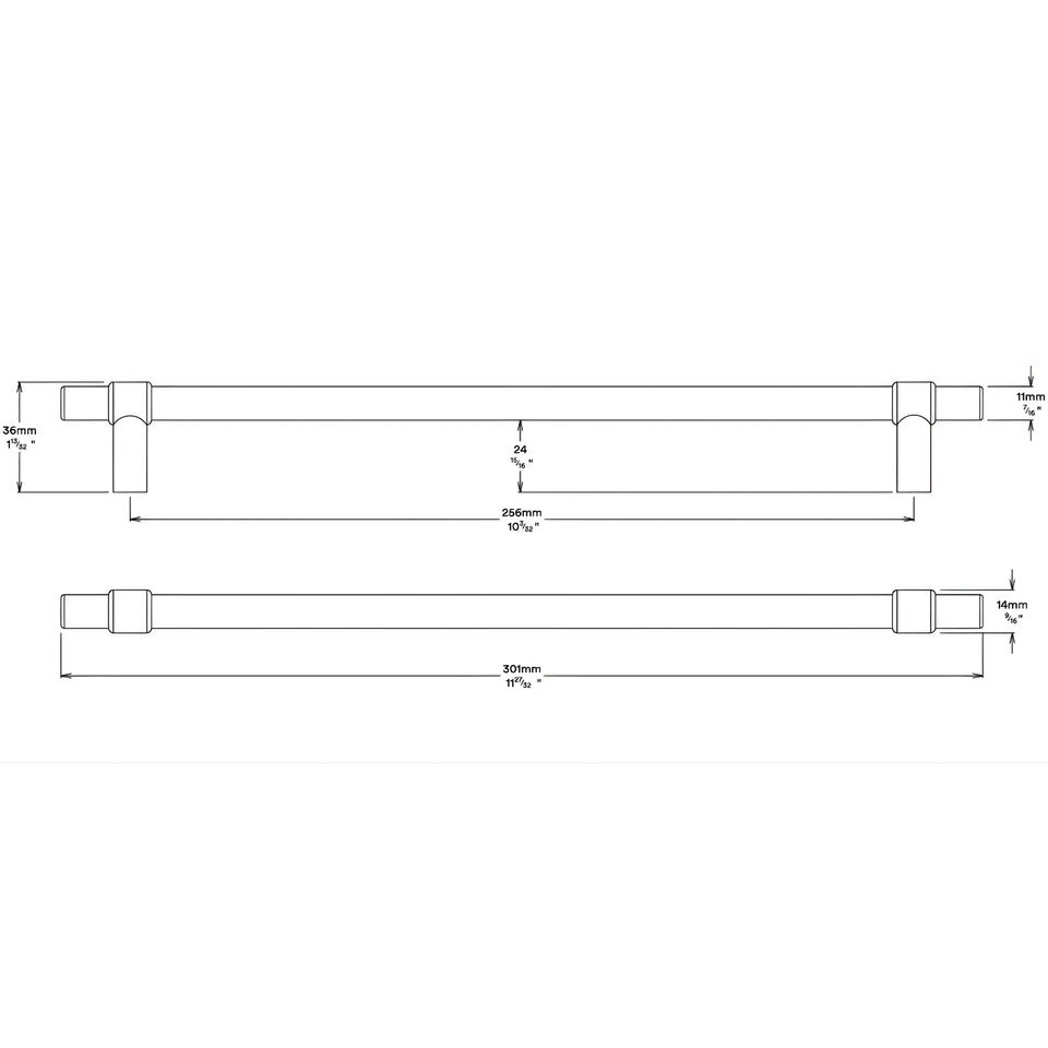 Iver Helsinki 256mm Cabinet Pull Handle Signature Brass