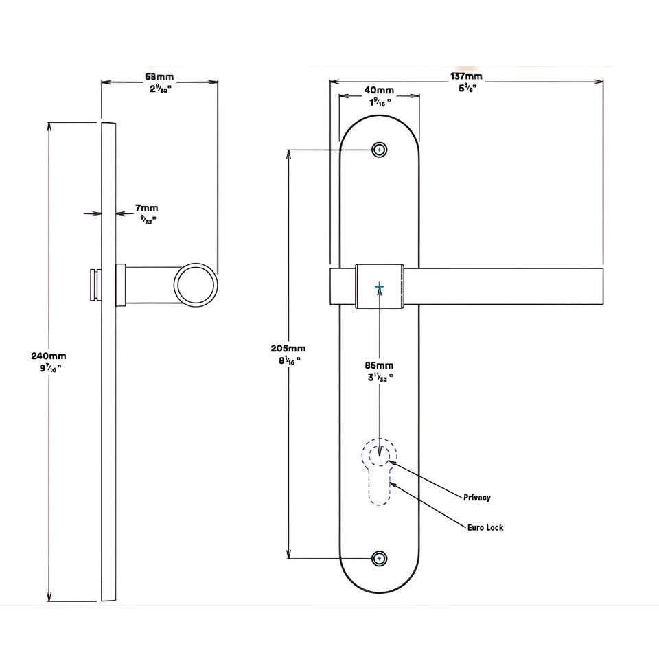 Iver Helsinki Lever Oval Backplate Entrance Kit with High Security Lock Brushed Gold PVD
