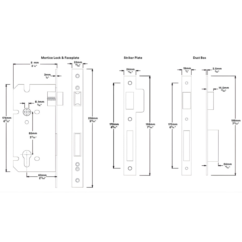 Iver Helsinki Lever Rectangular Backplate Entrance Kit with High Security Lock Signature Brass
