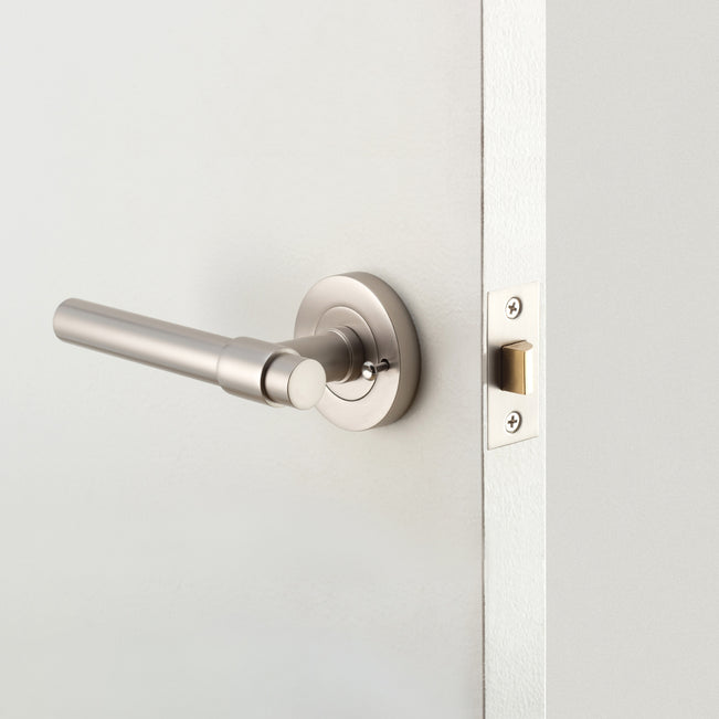 Project Image Iver Helsinki Lever Round Rose (Inbuilt Privacy) Satin Nickel 20629KIBPRIV60 - The Blue Space