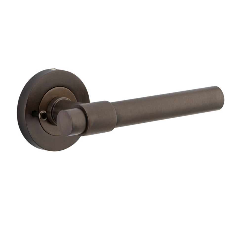 Iver Helsinki Lever Round Rose (Inbuilt Privacy) Signature Brass
