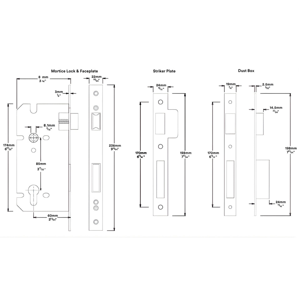 Iver Helsinki Lever Round Rose Entrance Kit with Separate High Security Lock Matte Black